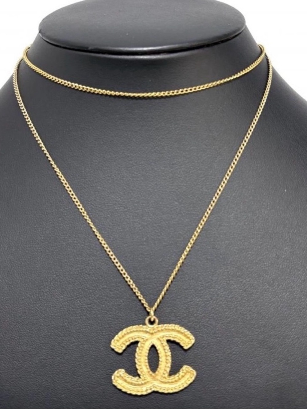 Chanel Coco Mark CC Logo Gold Motif Necklace